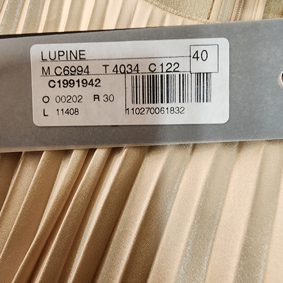 *HP* ANTONELLI silk crepe beige midi dress zipper closure - Picture 11 of 14